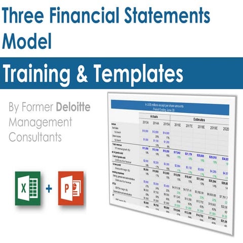 Three Financial statements model Template