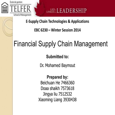 Financial supply chain management 2014