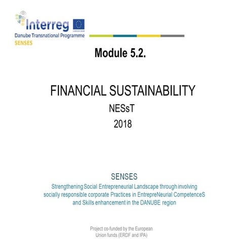 Module 5.2 - Financial sustainability