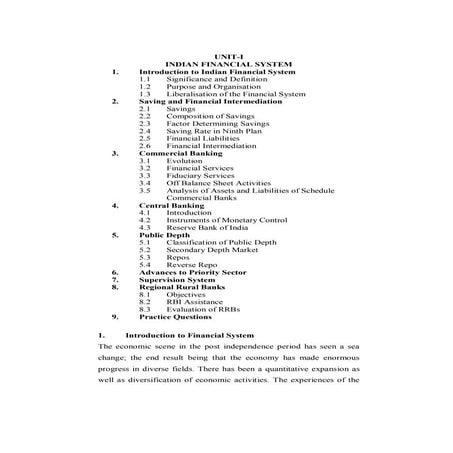 Financial systems in india | PDF