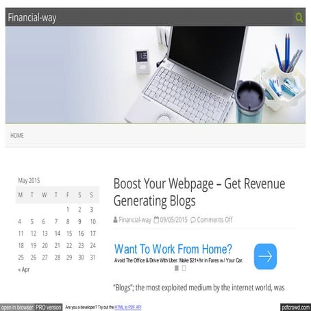 Boost Your Webpage – Get Revenue Generating Blogs