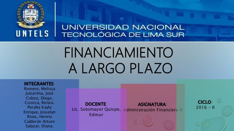 Financiamiento a largo plazo