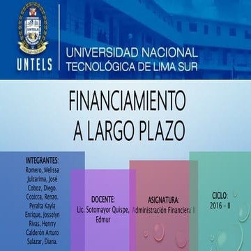 Financiamiento a largo plazo 