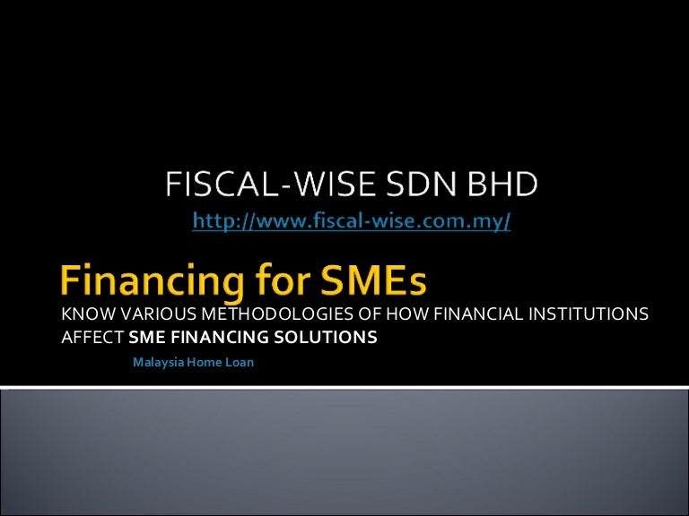 Financing For Smes