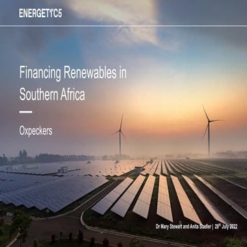 Financing Renewable Energy Projects in Southern Africa: Challenges and ...