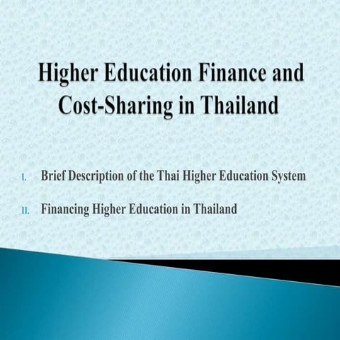 Financing Education in Thailand