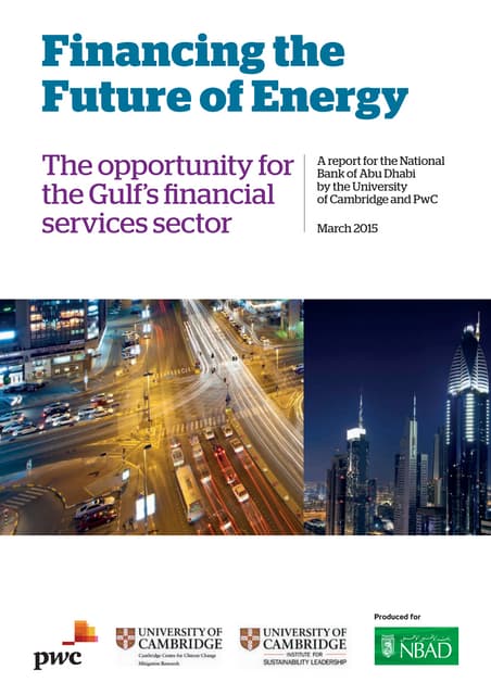Financing the future of energy   the opportunity for the gulf's financial services sector