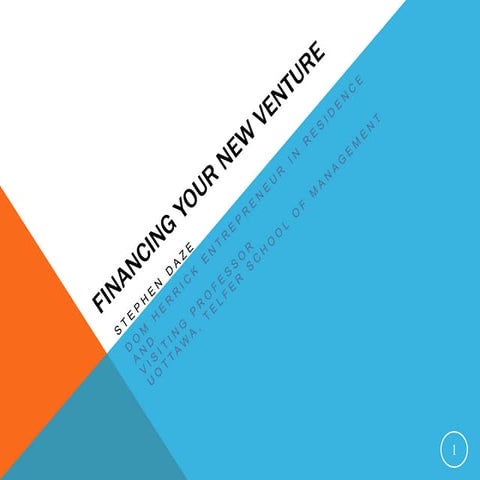 Financing your new venture