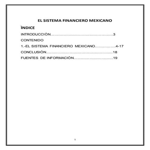 EL SISTEMA FINANCIERO MEXICANO