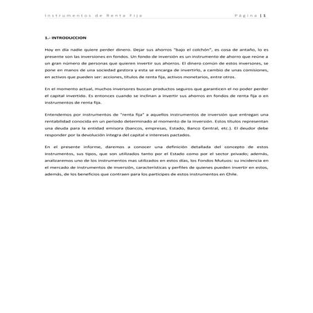 Instrumentos de Renta Fija