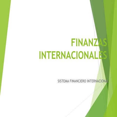 El mundo de las Finanzas Internacionales | PPT