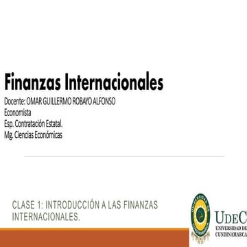 Finanzas internacionales clase 1
