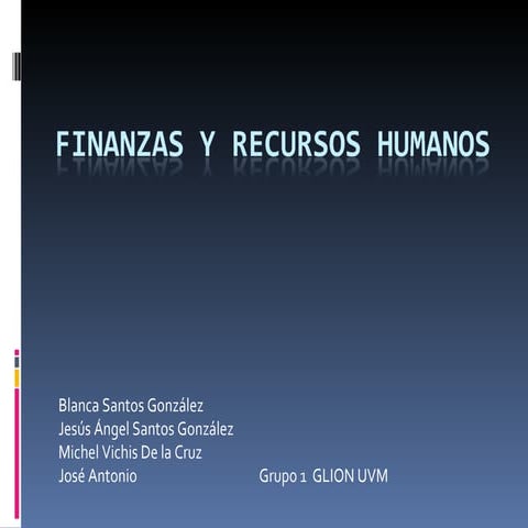 Finanzas Y Recursos Humanos