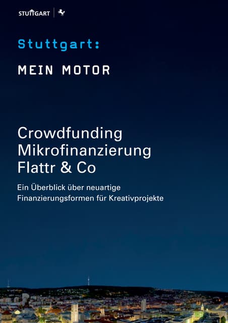 Crowdfunding, Mikrofinanzierung, Flattr & Co.