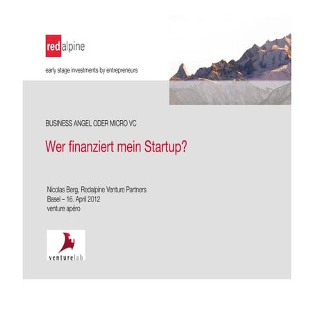 Finanzierung startup venture apéro basel_april 2012