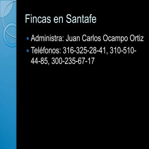 Fincas En Santafe