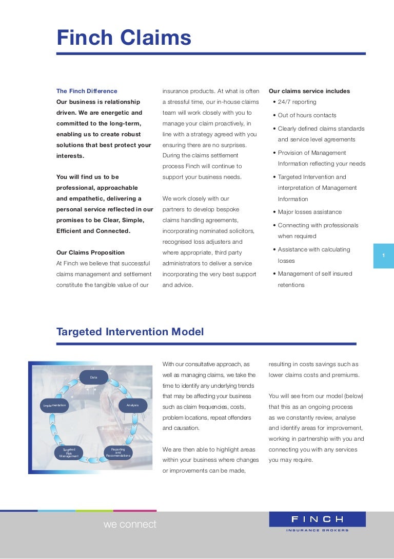 Finch claims service