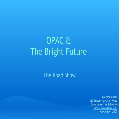 Findability   OPAC's Bright And Changing  Future