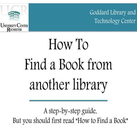 Find a book through ill