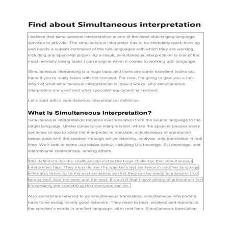 Find about Simultaneous interpretation.docx