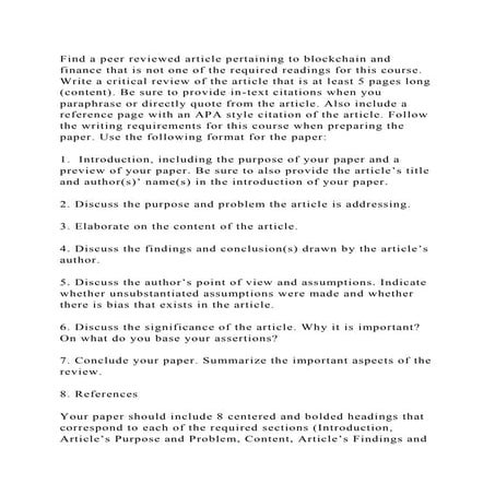I Will Provide The ArticleThoroughly Read And Understand The Art docx