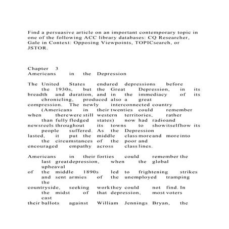 Find a persuasive article on an important contemporary topic in on.docx