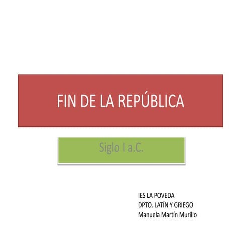 Fin de la república