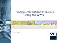Finding Information using WWW