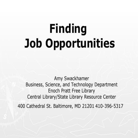 Finding Job Opportunities