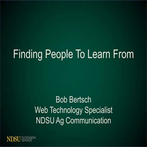 Finding people-to-learn-from