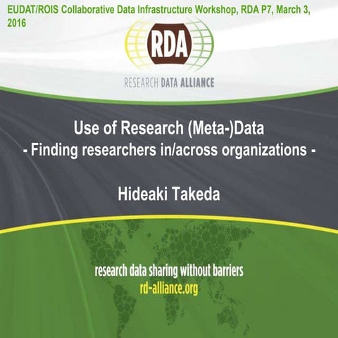 Use of Research (Meta-)Data  - Finding researchers in/across organizations -