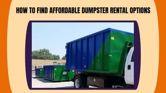 Finding Affordable Dumpster Rental Options