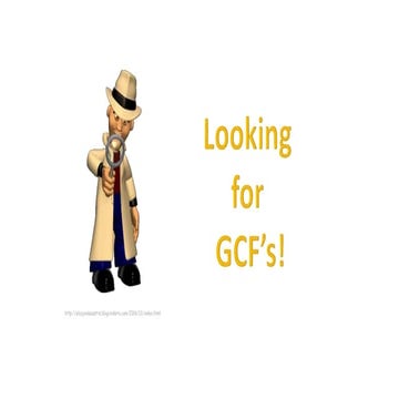 Finding a GCF!