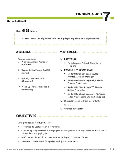 Application letter lesson plan | DOCX