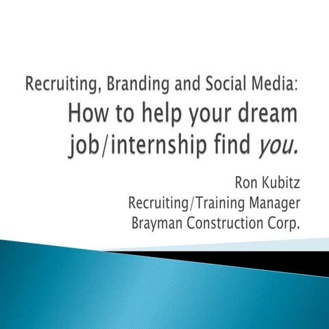 Finding A Job Or Internship Using Social Media