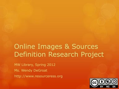 Finding and Citing Online Images & Sources