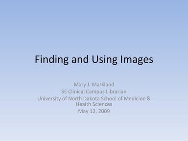 Finding And Using Images