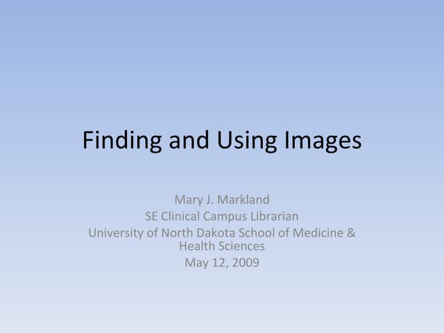 Finding And Using Images