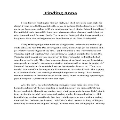 Finding Anna 