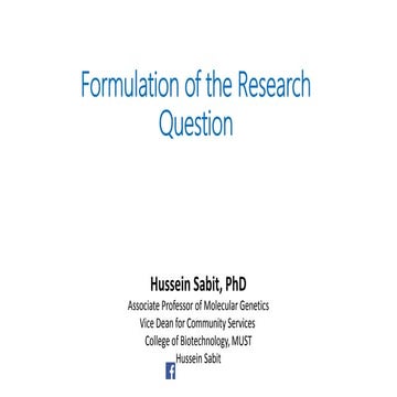 Finding a research topic