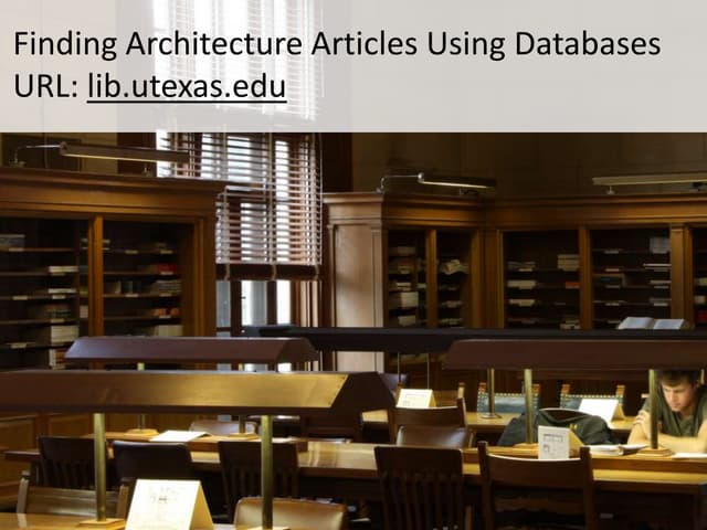 Finding Articles @APL