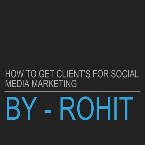 Finding new clients for social media marketing agency 