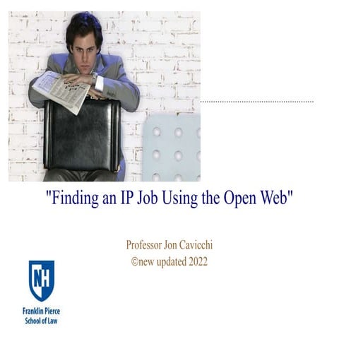 Career Resources to Help Find Jobs in the Intellectual Property Area of Law