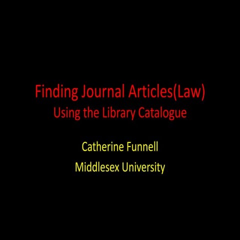 Finding journal articles(law)