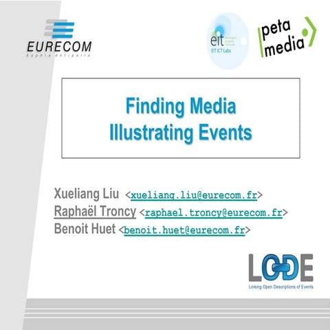 Finding media illustrating events