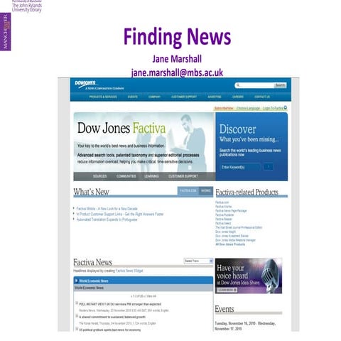 Finding news feb 2011