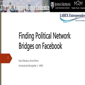 Finding political network bridges on facebook