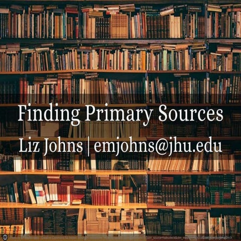 Finding primary sources