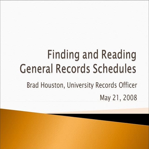 Finding and Reading General Records Schedules