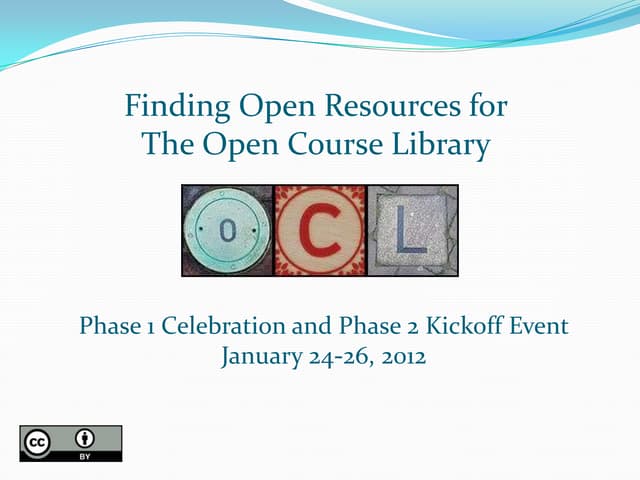 Finding resources - OCL2 kickoff presentation